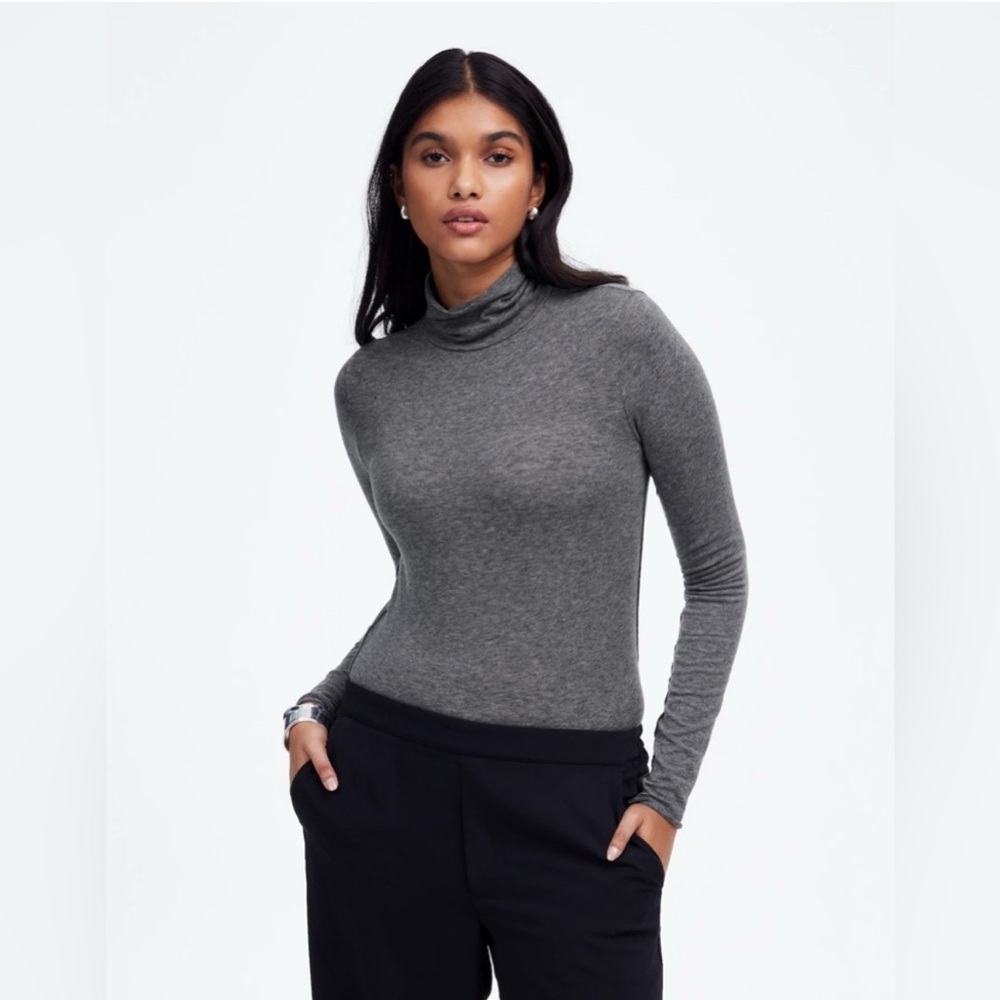 Madewell Wool-Blend Turtleneck Long-Sleeve Tee